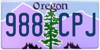 OR license plate 988CPJ