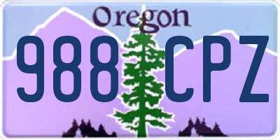 OR license plate 988CPZ