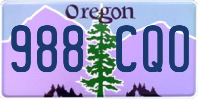 OR license plate 988CQO
