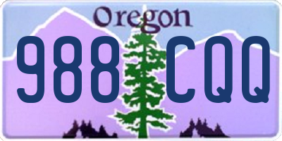 OR license plate 988CQQ