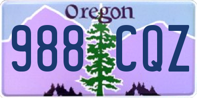 OR license plate 988CQZ