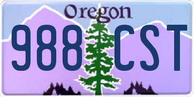 OR license plate 988CST