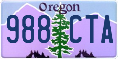 OR license plate 988CTA