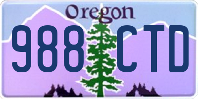 OR license plate 988CTD