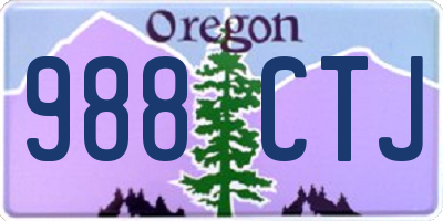 OR license plate 988CTJ