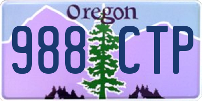 OR license plate 988CTP