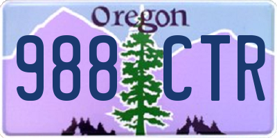 OR license plate 988CTR