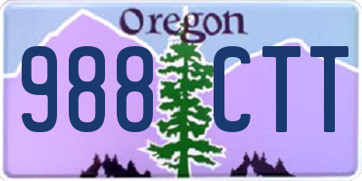OR license plate 988CTT