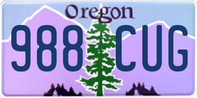 OR license plate 988CUG