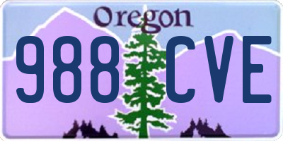 OR license plate 988CVE