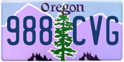 OR license plate 988CVG