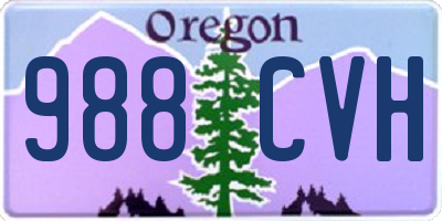 OR license plate 988CVH