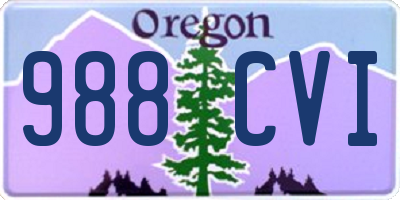 OR license plate 988CVI