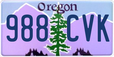 OR license plate 988CVK