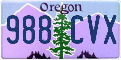 OR license plate 988CVX