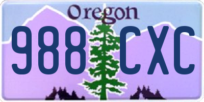 OR license plate 988CXC