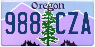 OR license plate 988CZA