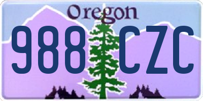 OR license plate 988CZC