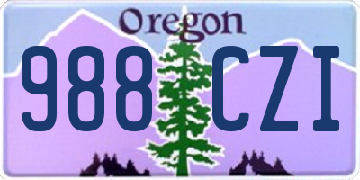 OR license plate 988CZI