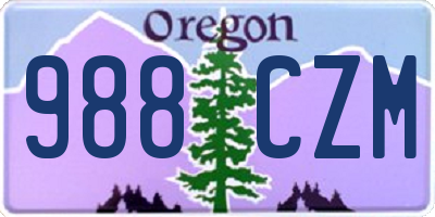 OR license plate 988CZM