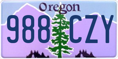 OR license plate 988CZY
