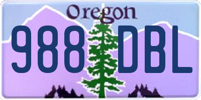 OR license plate 988DBL