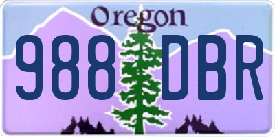OR license plate 988DBR