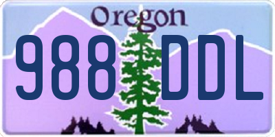OR license plate 988DDL