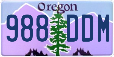 OR license plate 988DDM