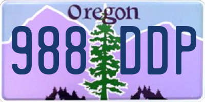 OR license plate 988DDP