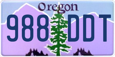 OR license plate 988DDT