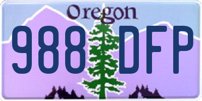 OR license plate 988DFP