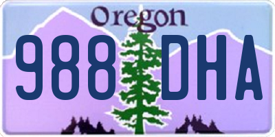 OR license plate 988DHA