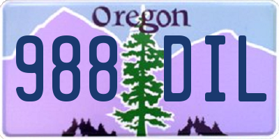 OR license plate 988DIL