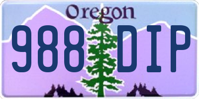 OR license plate 988DIP