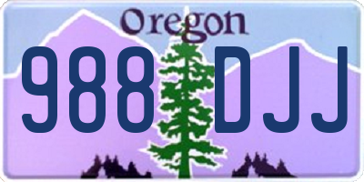 OR license plate 988DJJ