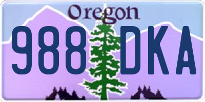 OR license plate 988DKA