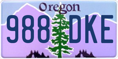 OR license plate 988DKE