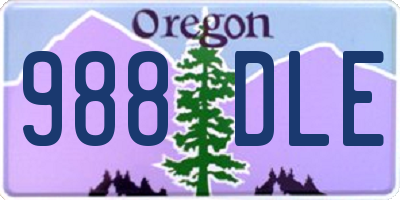 OR license plate 988DLE