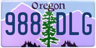 OR license plate 988DLG