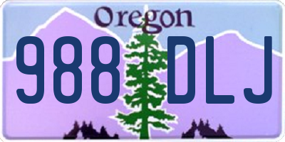 OR license plate 988DLJ
