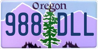 OR license plate 988DLL