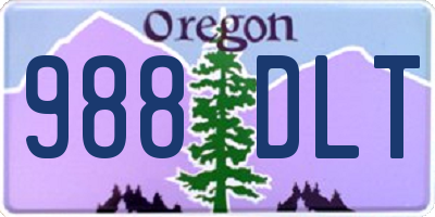 OR license plate 988DLT