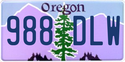 OR license plate 988DLW