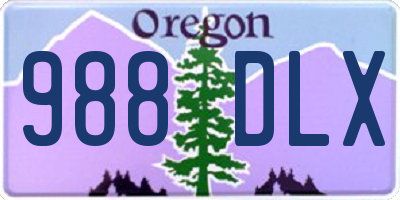 OR license plate 988DLX