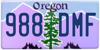 OR license plate 988DMF