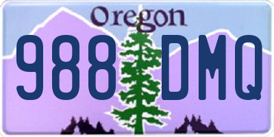OR license plate 988DMQ