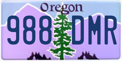 OR license plate 988DMR