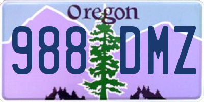 OR license plate 988DMZ