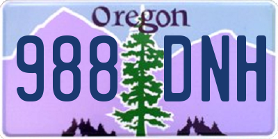 OR license plate 988DNH